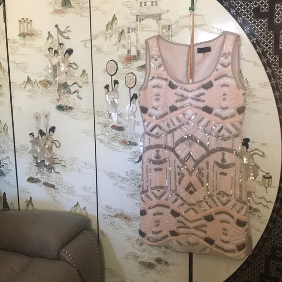 Sequin beaded cocktail party dress - Picture 2 of 8